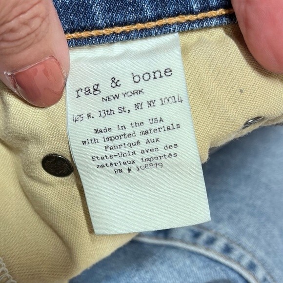 Rag & Bone Dre Boyfriend Jeans in June Wash 25 - Picture 11 of 14